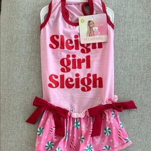 paris hilton Pink Pet Dress with Red Accents